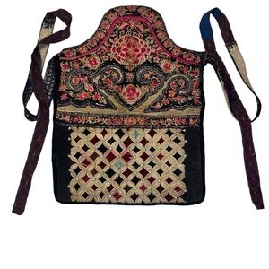 Vintage Bai Minority Hand-Embroidered Textile Ethnic Art Panel Yunnan China